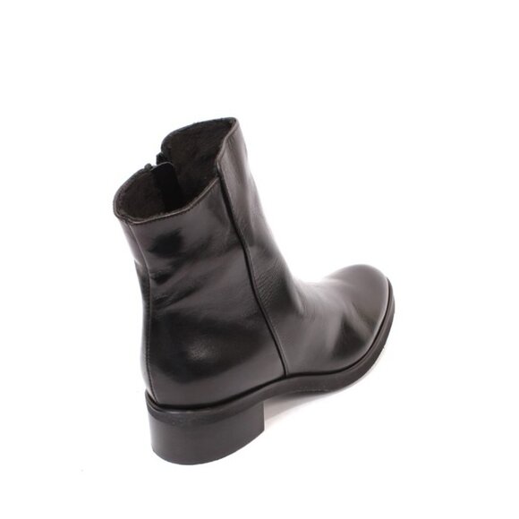 Luca Grossi 3950c Black Leather Ankle Heel Boots